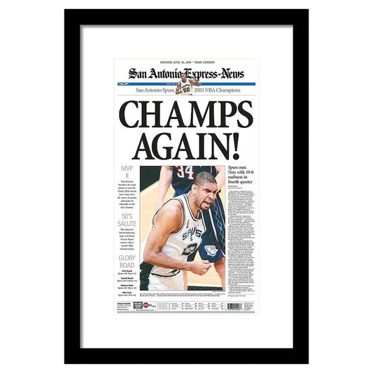 San Antonio Spurs 2003 NBA Champions - Framed Print