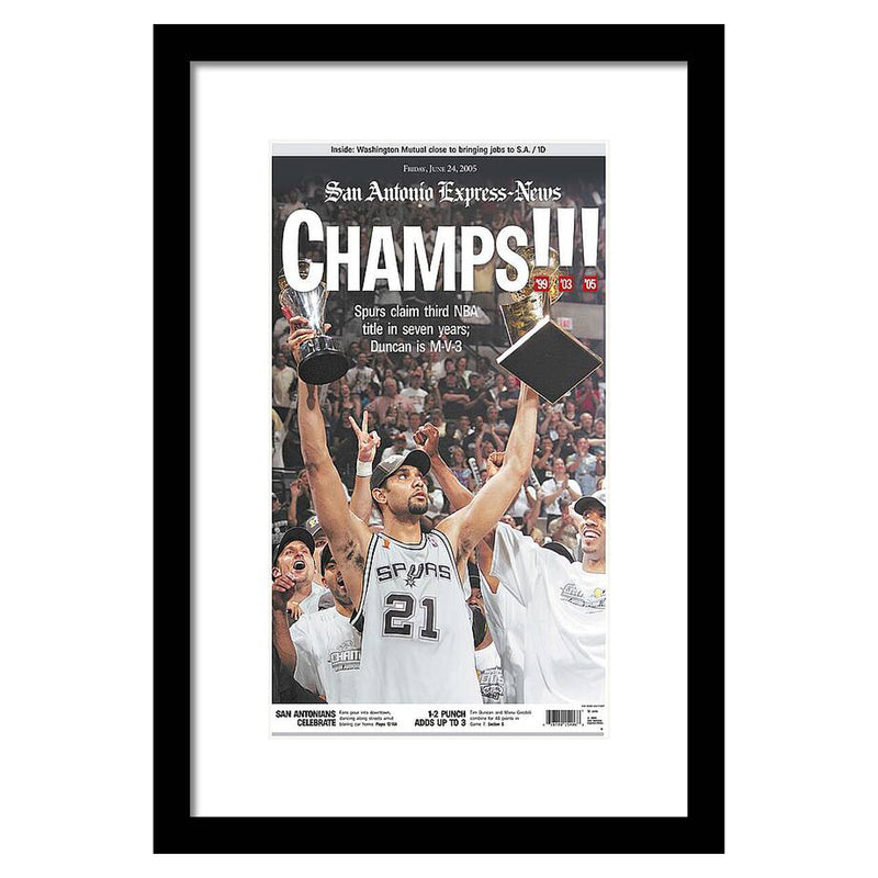 San Antonio Spurs 2005 NBA Champions - Framed Print