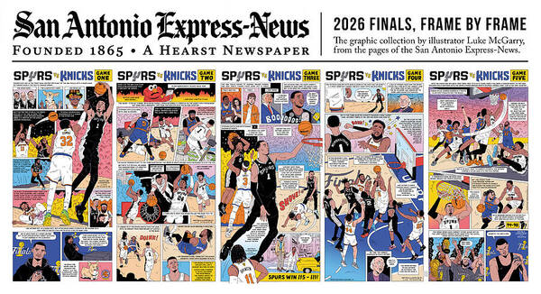 2026 NBA Finals Spurs vs Knicks Comic - Art Print