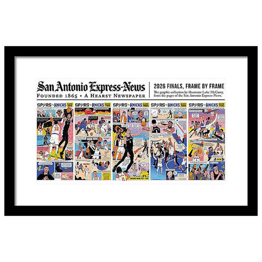 2026 NBA Finals Spurs vs Knicks Comic - Framed Print