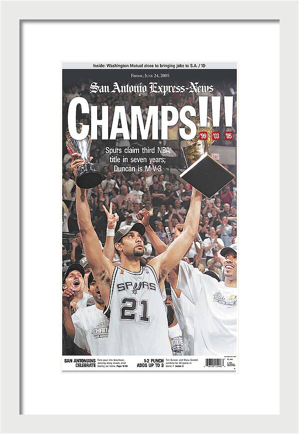 San Antonio Spurs 2005 NBA Champions - Framed Print