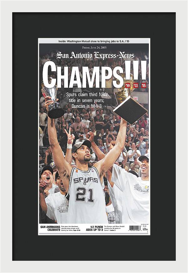 San Antonio Spurs 2005 NBA Champions - Framed Print