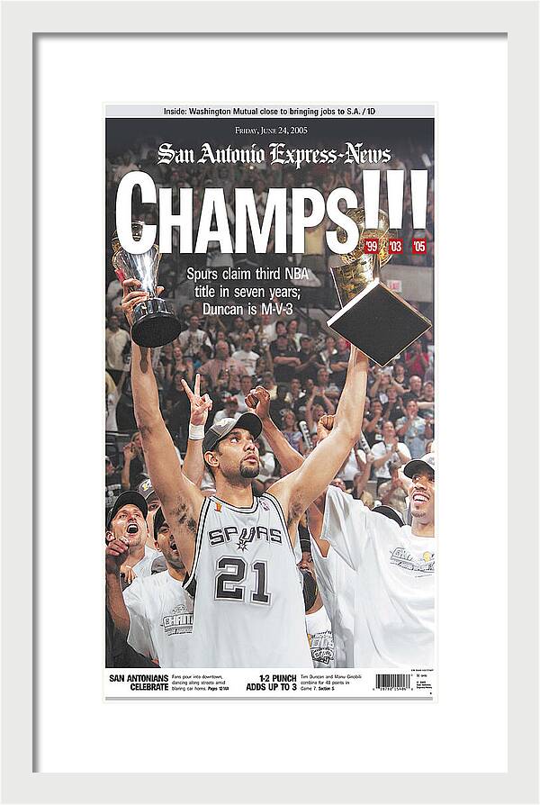 San Antonio Spurs 2005 NBA Champions - Framed Print