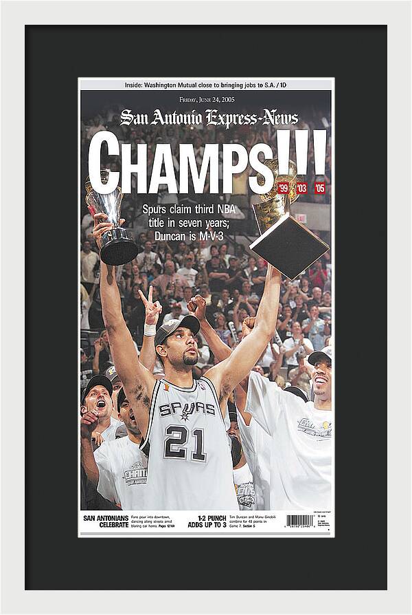 San Antonio Spurs 2005 NBA Champions - Framed Print