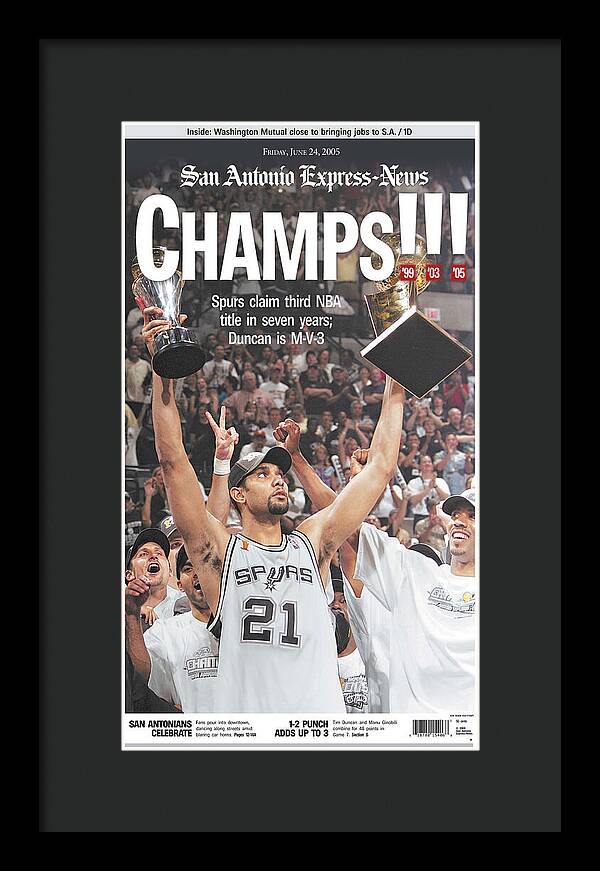 San Antonio Spurs 2005 NBA Champions - Framed Print