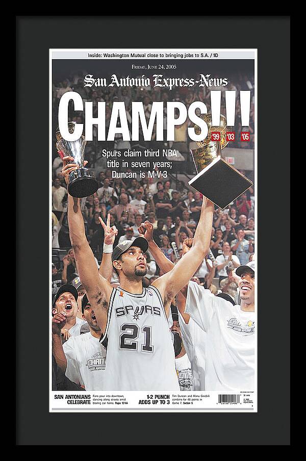 San Antonio Spurs 2005 NBA Champions - Framed Print