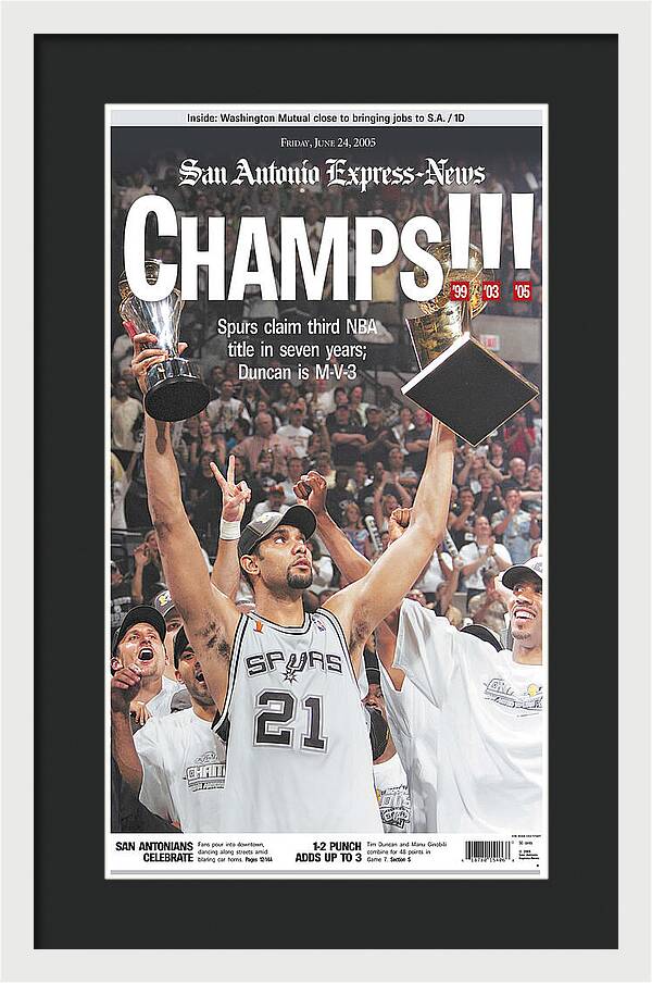 San Antonio Spurs 2005 NBA Champions - Framed Print
