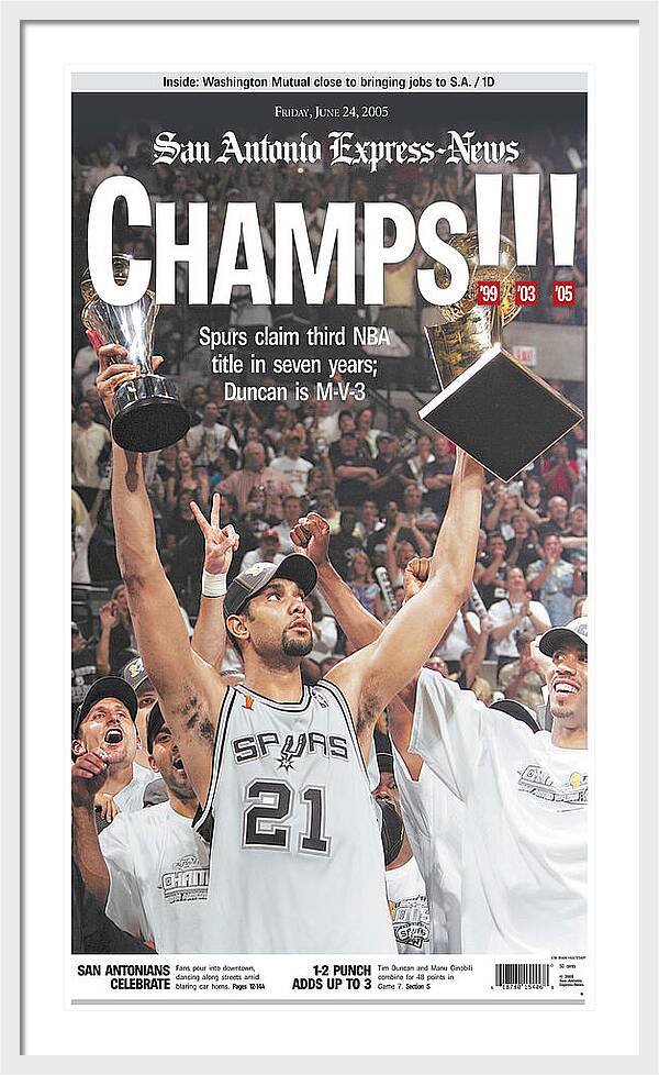 San Antonio Spurs 2005 NBA Champions - Framed Print