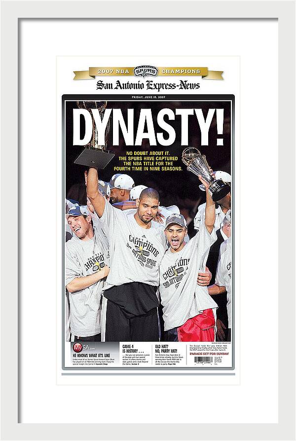 San Antonio Spurs Dynasty NBA Champions 2007 - Framed Print