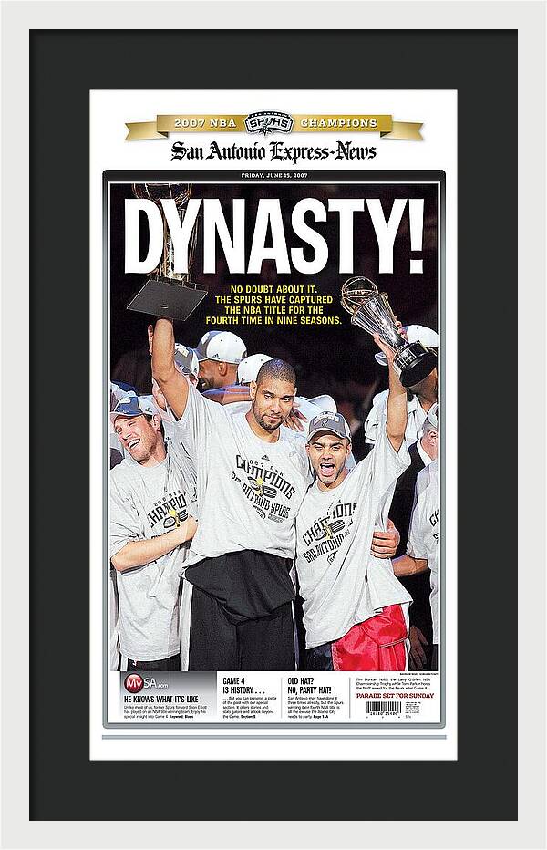 San Antonio Spurs Dynasty NBA Champions 2007 - Framed Print