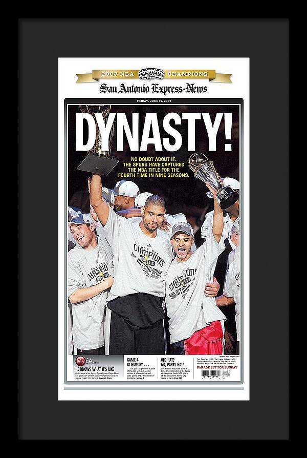 San Antonio Spurs Dynasty NBA Champions 2007 - Framed Print