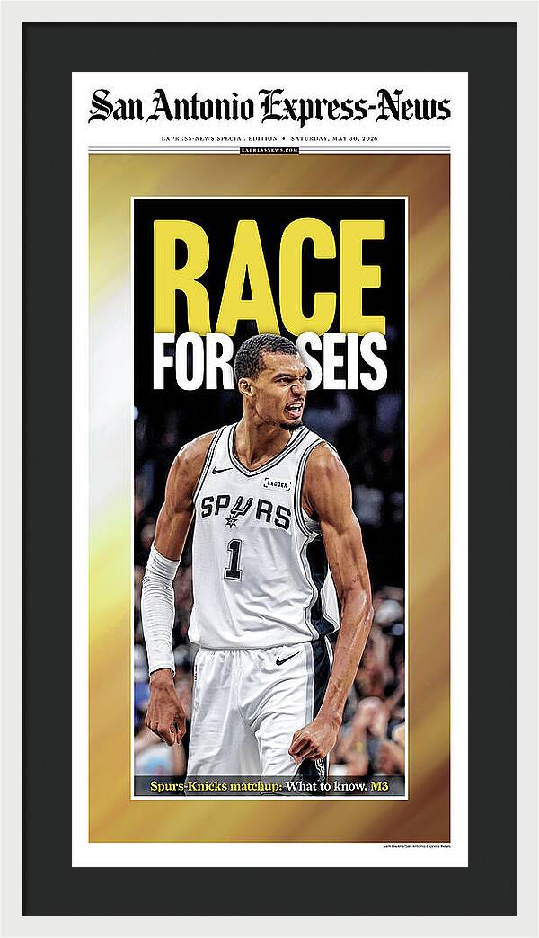 Spurs Race For Seis 2026 NBA Finals - Framed Print