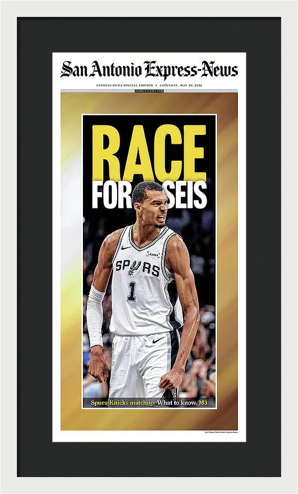 Spurs Race For Seis 2026 NBA Finals - Framed Print