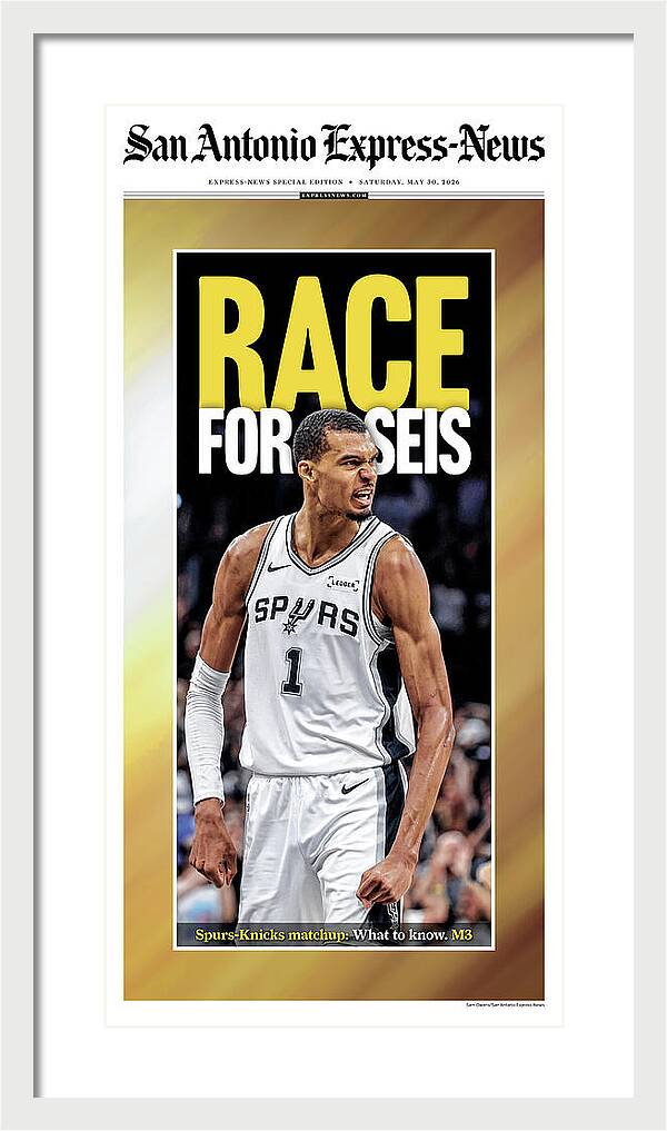 Spurs Race For Seis 2026 NBA Finals - Framed Print