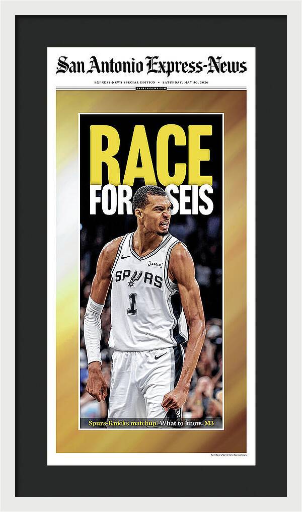 Spurs Race For Seis 2026 NBA Finals - Framed Print
