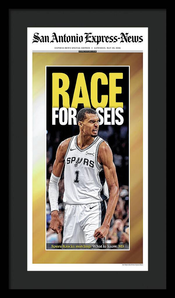 Spurs Race For Seis 2026 NBA Finals - Framed Print