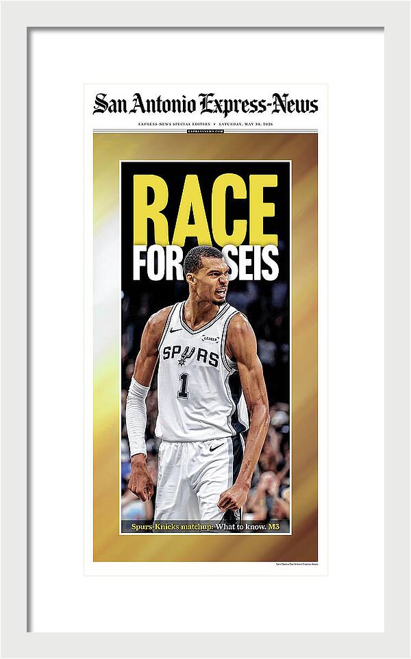 Spurs Race For Seis 2026 NBA Finals - Framed Print