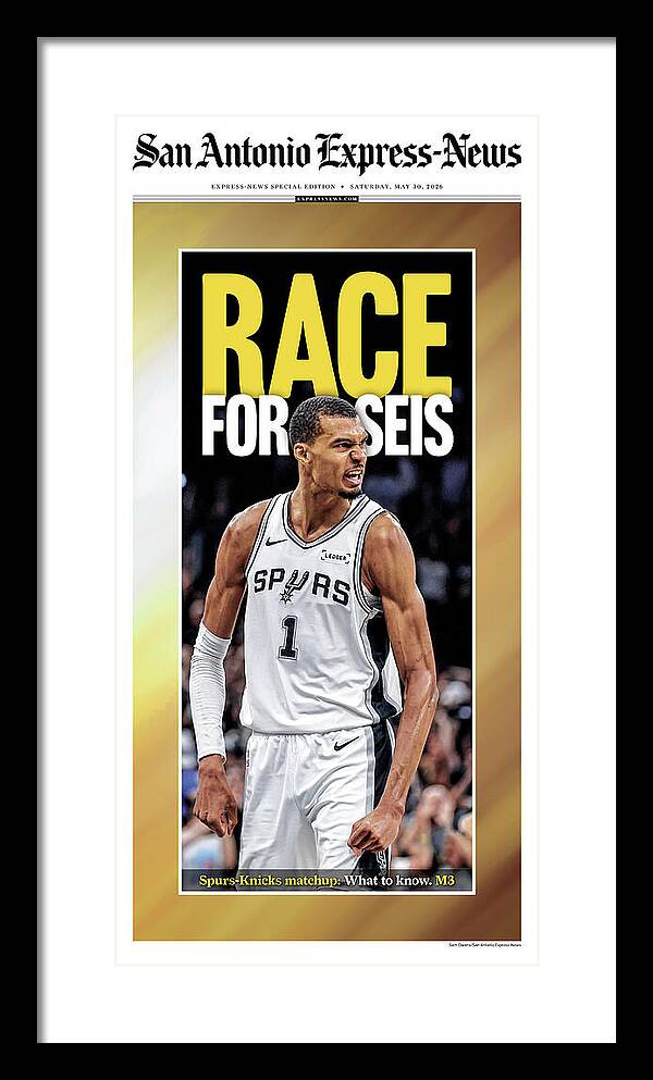 Spurs Race For Seis 2026 NBA Finals - Framed Print