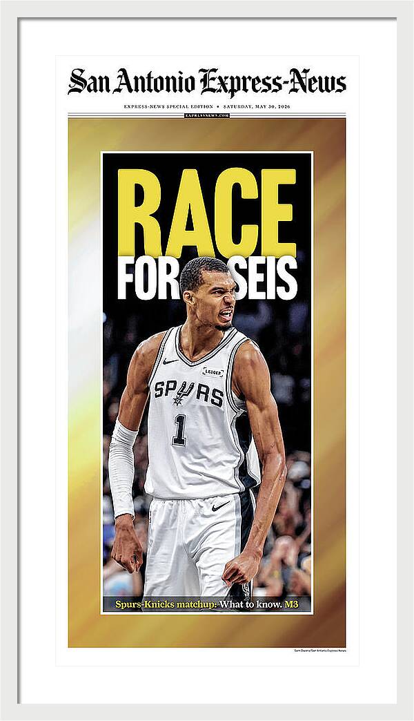 Spurs Race For Seis 2026 NBA Finals - Framed Print