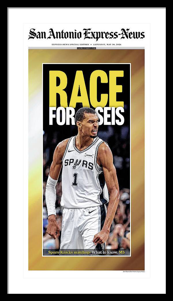 Spurs Race For Seis 2026 NBA Finals - Framed Print