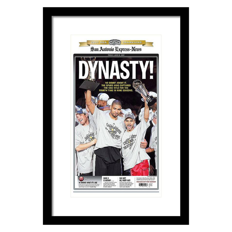 San Antonio Spurs Dynasty NBA Champions 2007 - Framed Print
